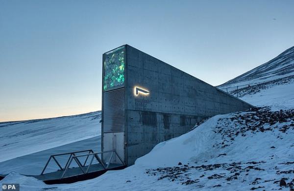 The 'Microbiota Vault' was inspired by the Svalbard Global Seed Vault (pictured), which stocks 