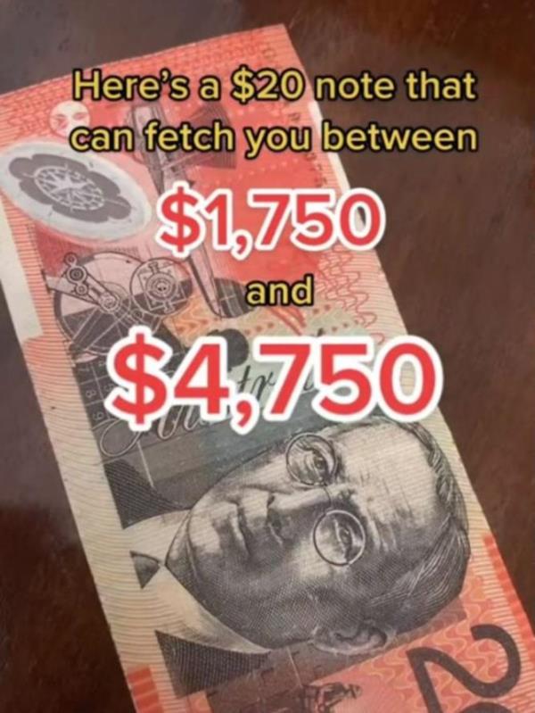 The &#39;rare&#39; note is worth up to $4750. Picture: TikTok
