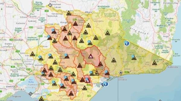 Flood warnings in Victoria. Picture VicEmergency