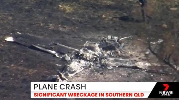 The plane crashed on Thursday afternoon. Picture: 7 News